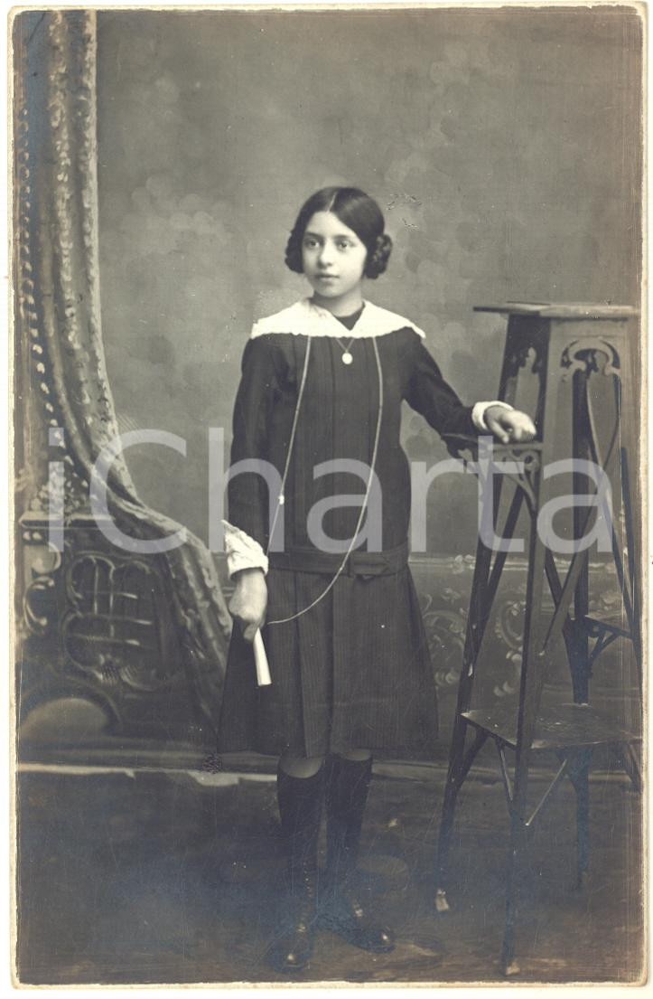 Fotografia d epoca originale 1914 VERONA Ritratto di Maria RIDOMI adolescente  Foto cartolina TONINETTI 1