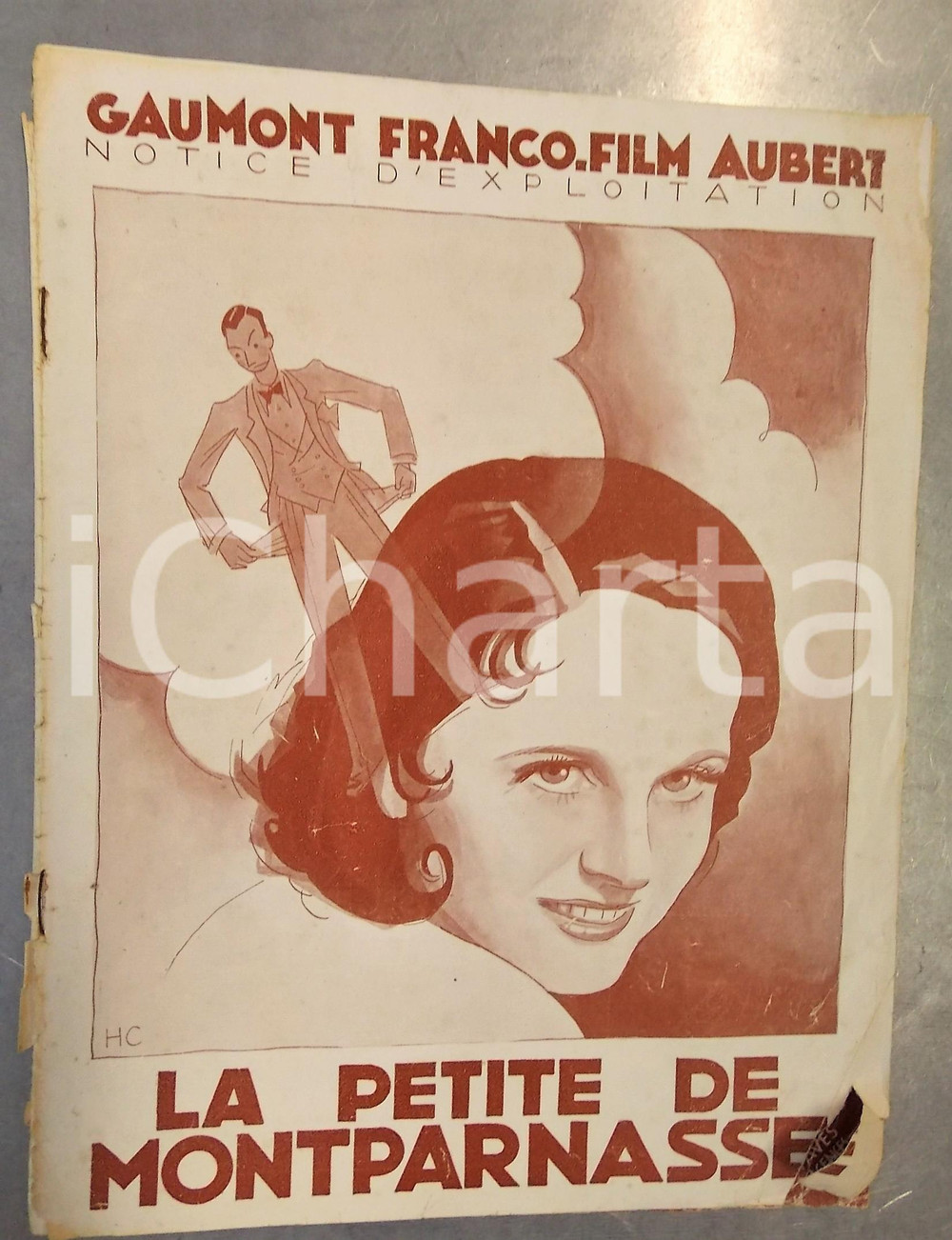 Materiale pubblicitario d’epoca 1932 CINEMA Film La petite de Montparnasse  Rivista pubblicitaria illustrata 1