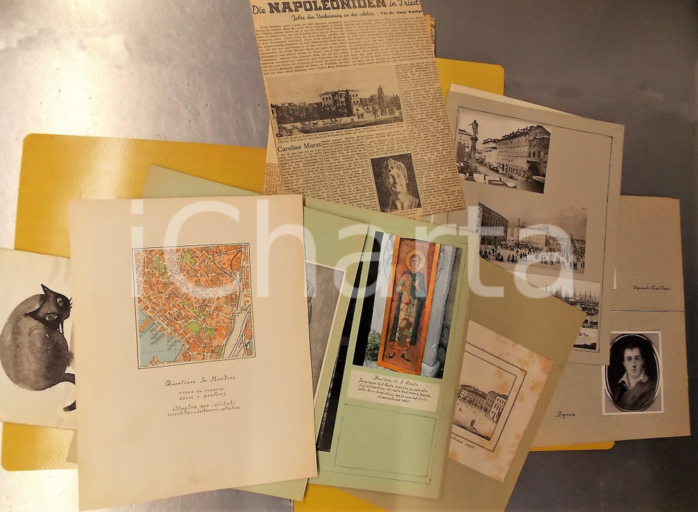 Oggetto da collezione cartaceo 1949 TRIESTE Quartiere SS. MARTIRI  Ricordi  Cartella miscellanea VINTAGE 1
