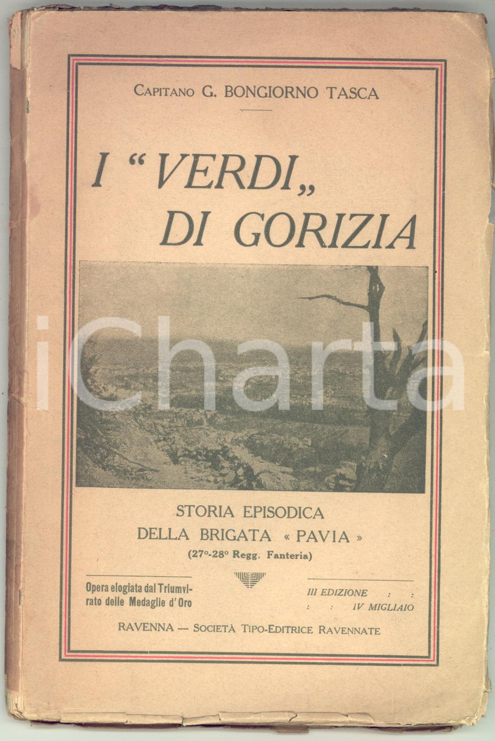 Libro, pubblicazione d epoca 1930 G. BONGIORNO TASCA I Verdi di Gorizia  Storia della Brigata Pavia 1