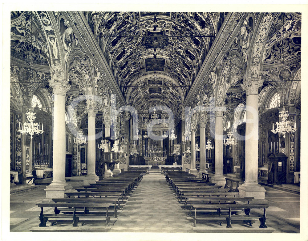 Fotografia d epoca originale 1925 ca BRESCIA Santuario Santa Maria delle Grazie  Interno  Foto ARTISTICA 1