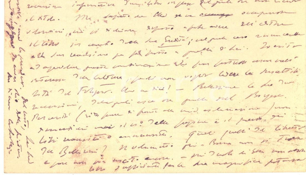 Autografo originale 1921 ROMA LA CULTURA Cesare DE LOLLIS su nuove pubblicazioni  Autografo 1