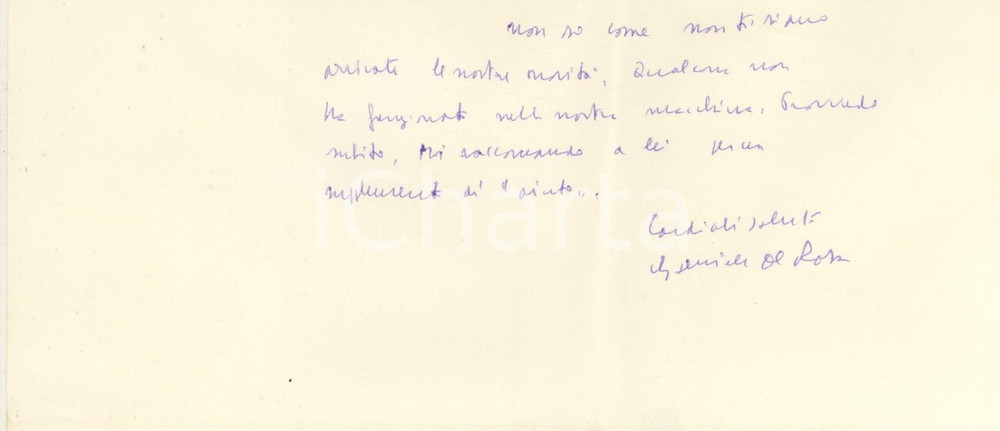 Autografo originale 1977 VICENZA Lettera Gabriele DE ROSA  Istituto Storia Sociale  Autografo 1