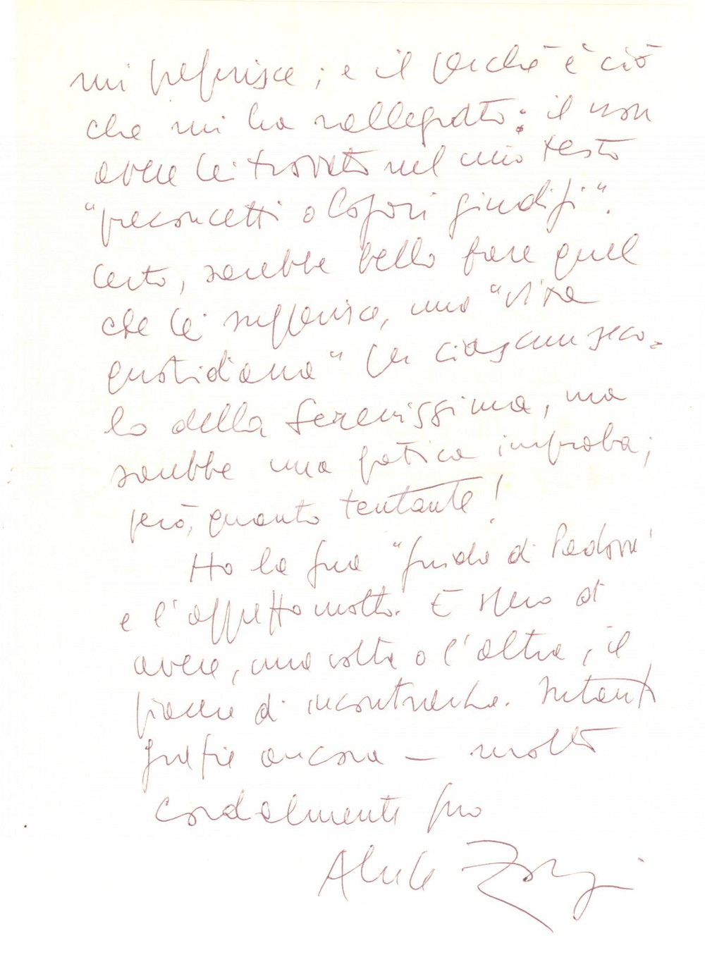 1990 PORTO S. STEFANO Lettera Alvise ZORZI per recensione ricevuta - Autografo Lettera interamente autografa del giornalista e scrittore Alvise Zorzi, che ringrazia per la recensione su un lavoro.Busta viaggiata.CONDIZIONI: FAIR (piegature d'epoca)PAGINE: 1 (2 facciate)    originale e autentica 1