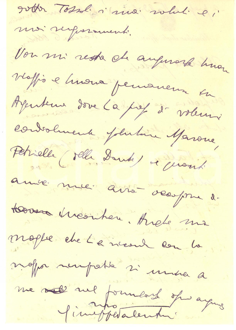 Autografo originale 1954 ROMA Ministero degli Esteri  Lettera Giuseppe VALENTINI  Autografo 1