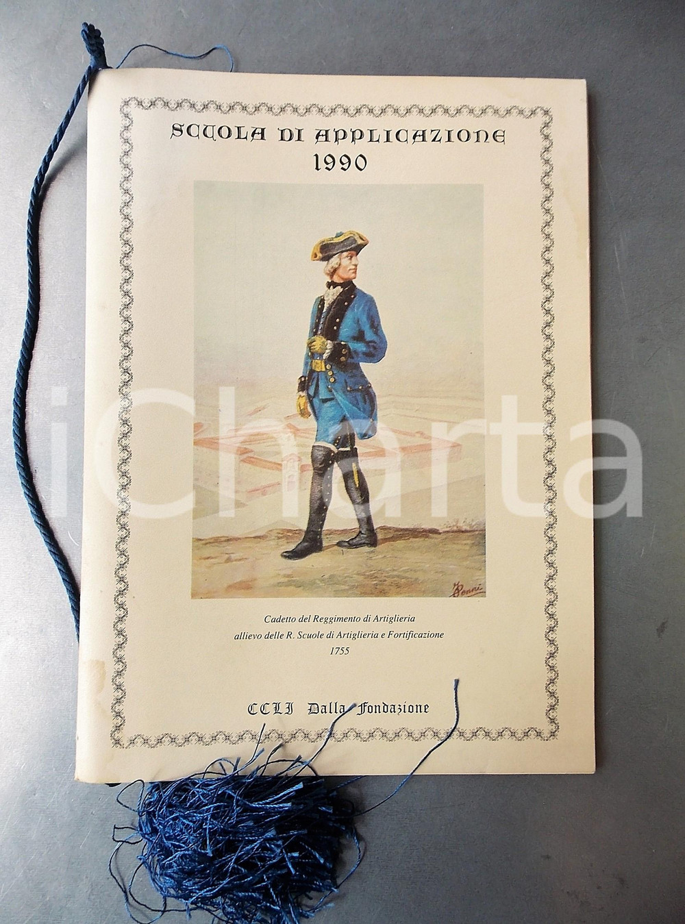 Oggetto da collezione cartaceo 1990 TORINO Scuola di Applicazione  Pubblicazione ILLUSTRATA con calendario 1