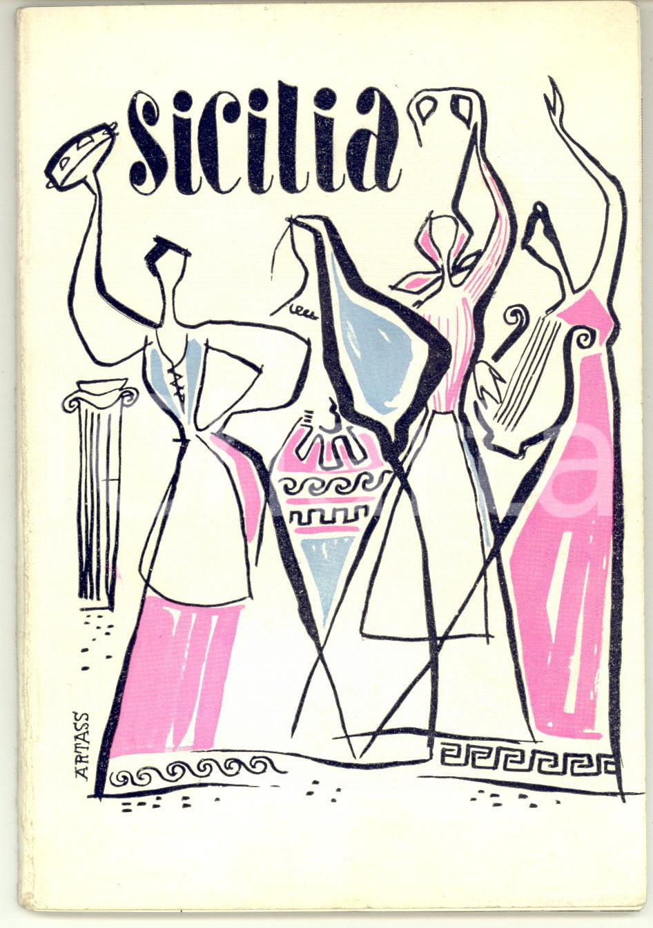 Libro, pubblicazione d epoca 1960 ca AA.VV. SICILIA Il classico itinerario turistico dell isola d oro 65 pp. 1