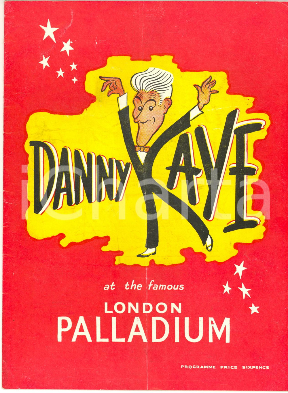 Materiale pubblicitario d’epoca 1955 LONDON PALLADIUM Danny Kaye  performance  Vintage program 1