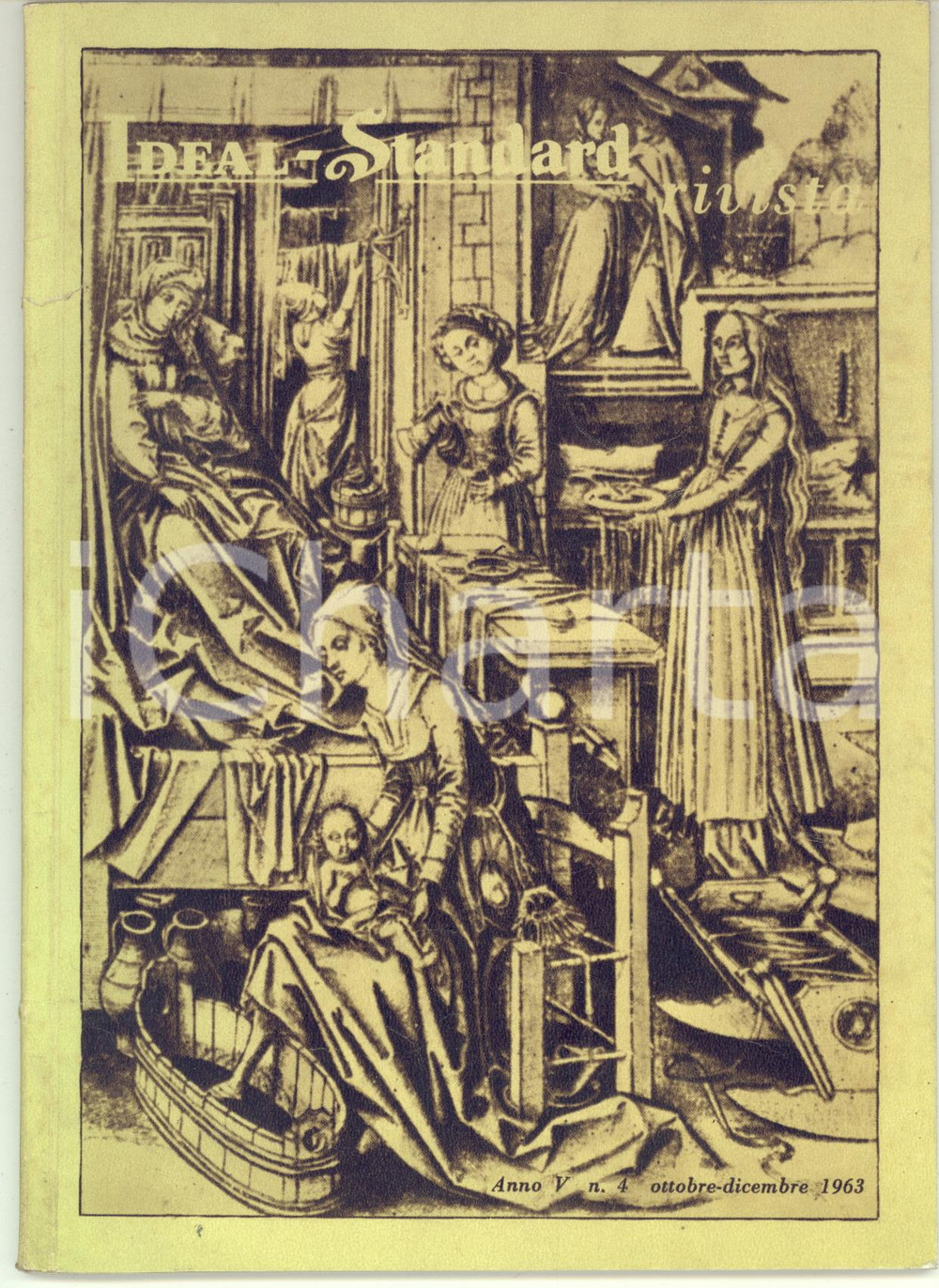 1963 IDEAL-STANDARD Duemila anni di bagni - Storia in 90 immagini - Rivista nÂ° 4 Rivista d'epoca, interamente illustrata b/n e a colori.CONDIZIONI: FAIR (buone condizioni interne, ma piccolo taglio in copertina e lievi macchie)PAGINE: 64    originale e autentica 1