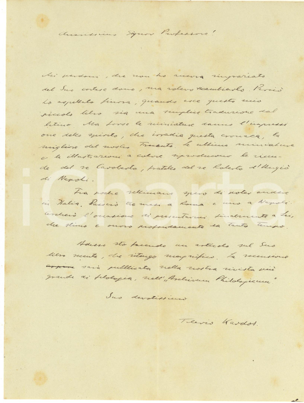 Autografo originale 1940 ca BUDAPEST Tiberio KARDOS attende l uscita del suo libro  AUTOGRAFO 1