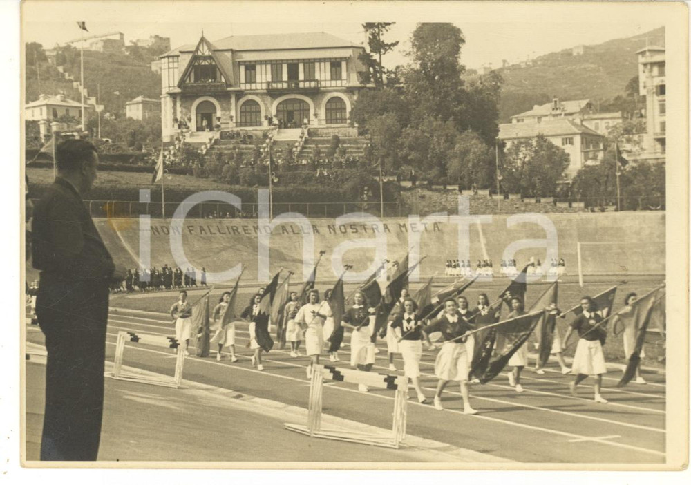1940 GENOVA Littoriali dello Sport - Sfilata delle atlete - Foto 15x10 RARA