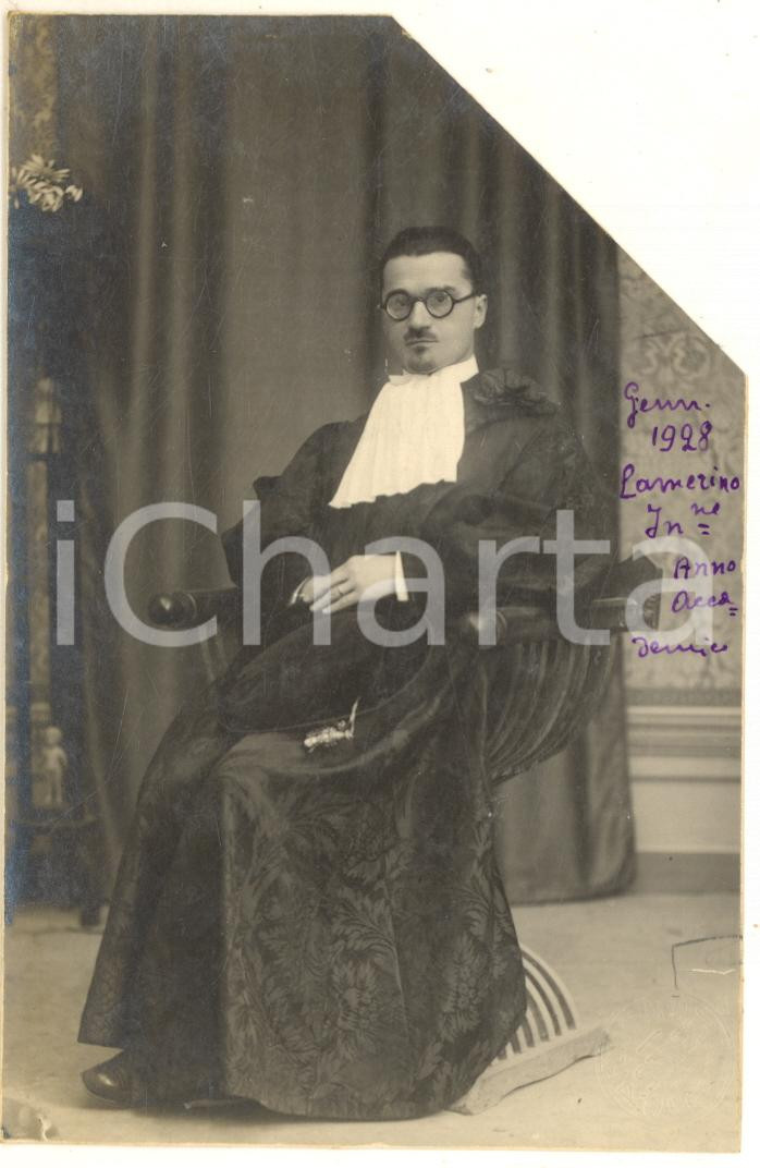 Fotografia d epoca originale 1928 CAMERINO Prof. Mario AIAZZI MANCINI Inaugurazione anno accademico  Foto 1