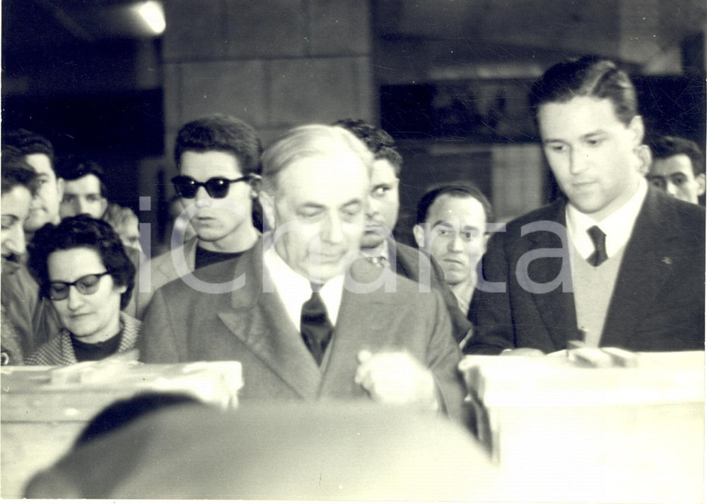 Fotografia d epoca originale 1959 MILANO Congresso del Popolo Europeo  Ingresso  Foto 18x13 cm 1