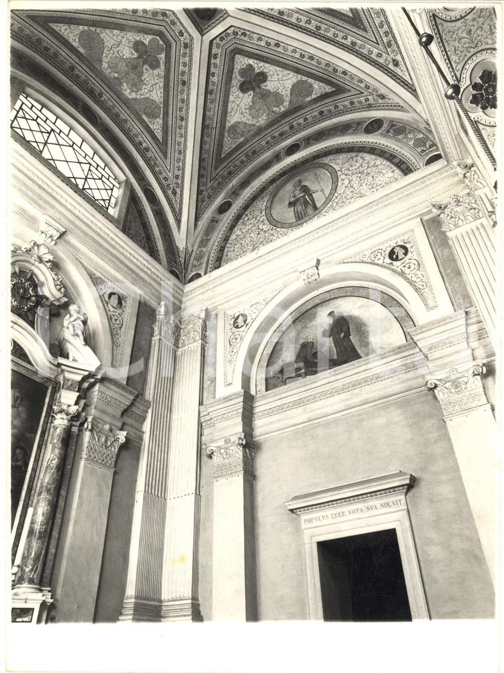 Fotografia d epoca originale 1975 ca Monastero di SAN BENEDETTO PO  Chiesa  Cappella S. SIMEONE Foto 18x24 1