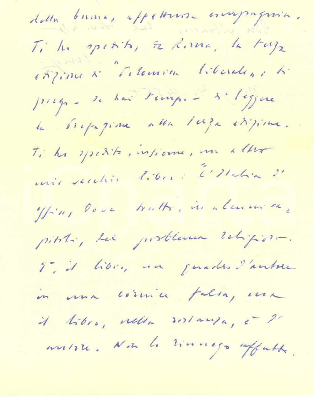 Autografo originale 1955 MILANO CORRIERE DELLA SERA Mario MISSIROLI invia un libro AUTOGRAFO 1