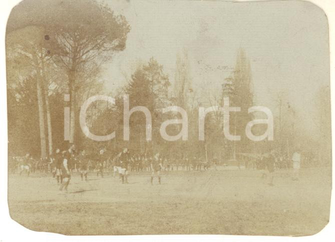 Fotografia d epoca originale 1918 MONTEGALDA VI Gruppo di inglesi gioca a calcio  Foto RARA 8x6 cm 1
