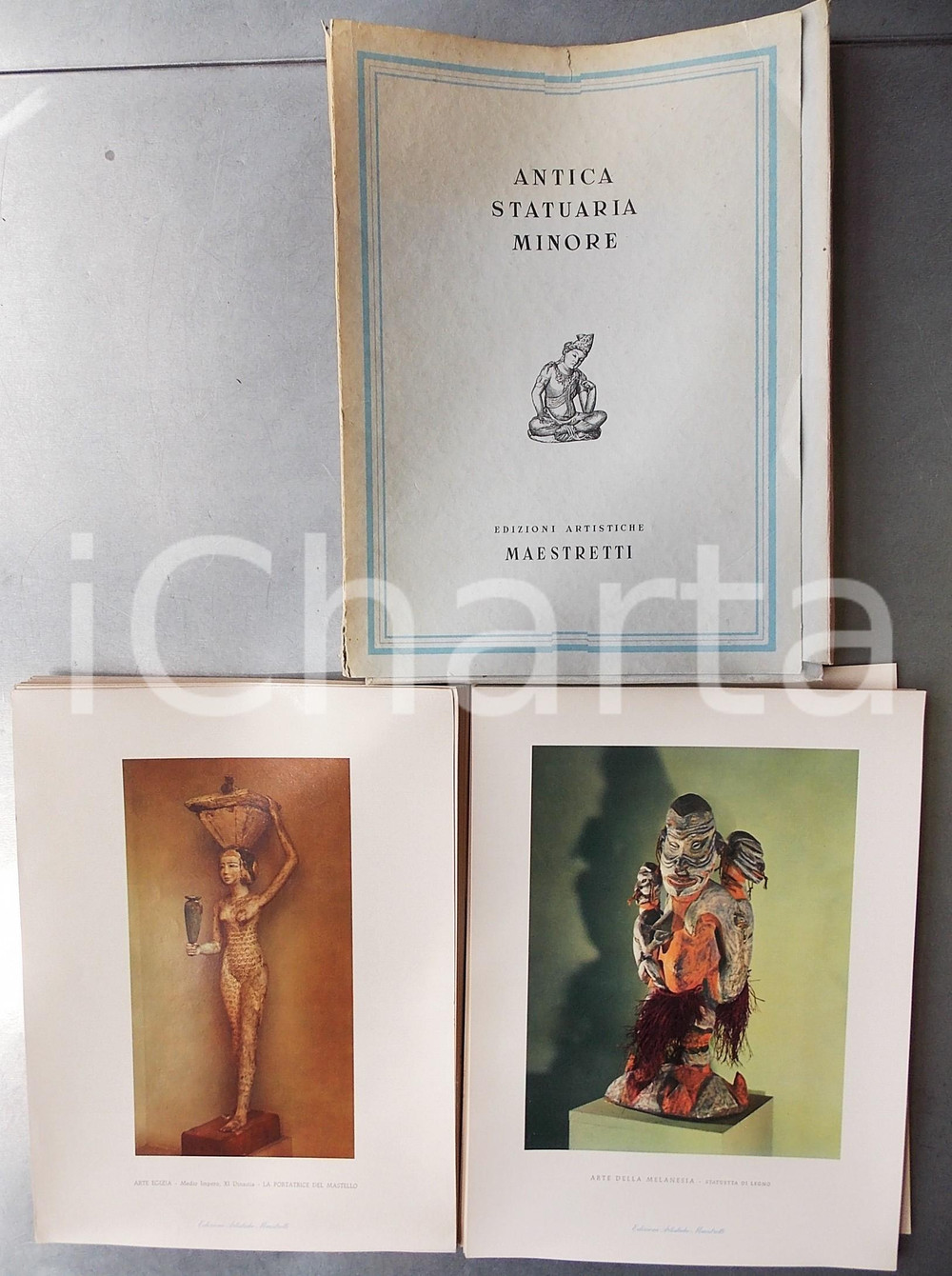 Libro, pubblicazione d epoca 1960 AA.VV. Antica statuaria minore  Edizioni Artistiche MAESTRETTI 96 tavole 1
