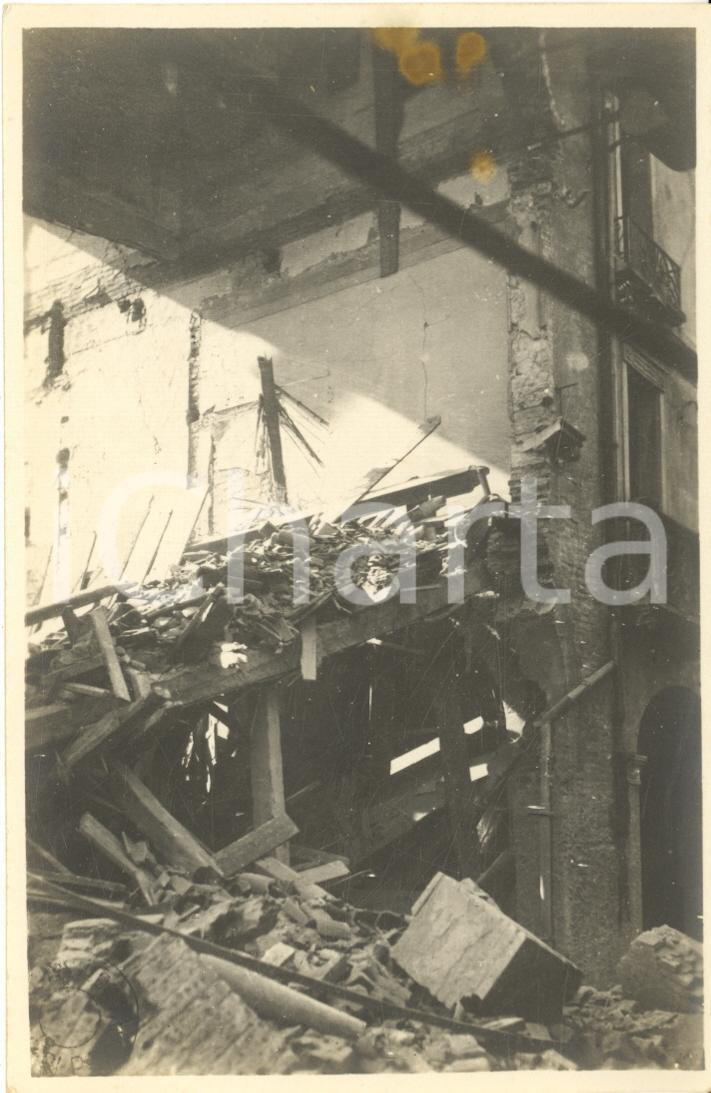 Fotografia d epoca originale 1918 WW1 PADOVA Bombardamenti austriaci  Via Garibaldi 25  Foto 9x13 1