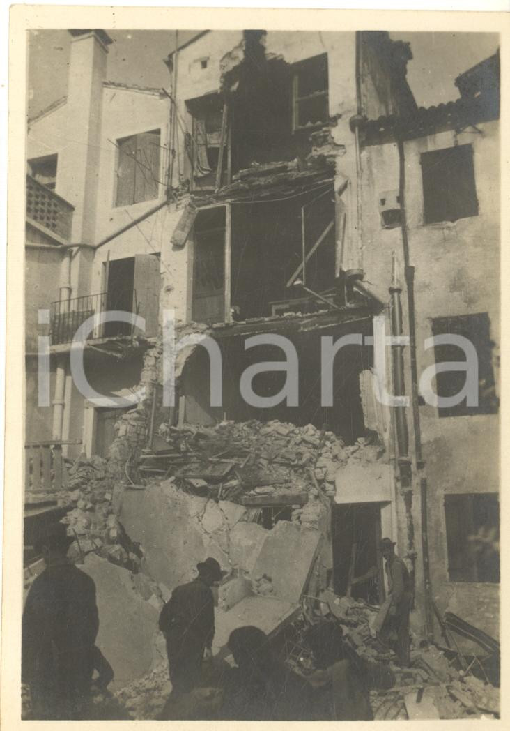 Fotografia d epoca originale 1918 WW1 PADOVA Bombardamenti austriaci  Riviera TISO CAMPOSAMPIERO  ANIMATA 1