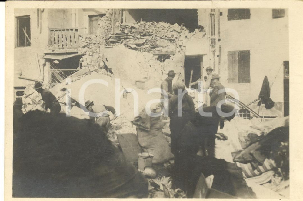 Fotografia d epoca originale 1918 WW1 PADOVA Bombardamenti  Riviera TISO CAMPOSAMPIERO  Foto ANIMATA 1