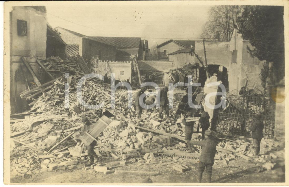 Fotografia d epoca originale 1917 WW1 PADOVA Bombardamenti austriaci  Casa Bortoli distrutta  Foto 13x9 1