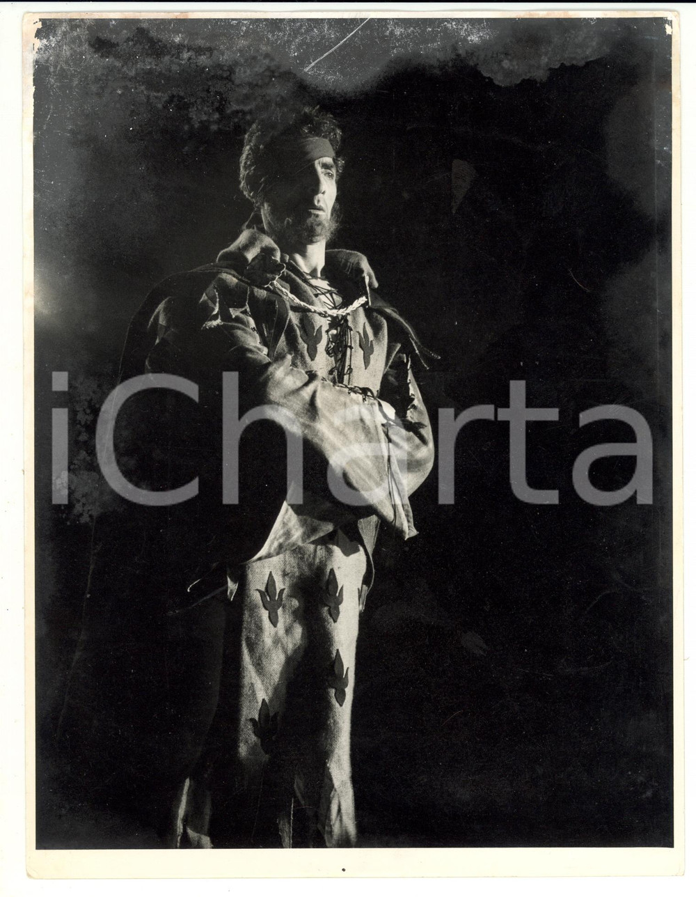 Fotografia d epoca originale 1955 TEATRO FRANCIA Celui qui ne croyait pas Marcel LUPOVICI Foto DANNEGGIATA 1