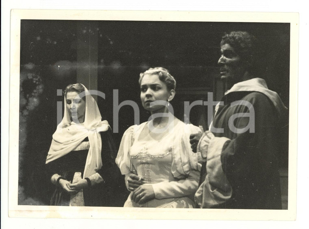 Fotografia d epoca originale 1947 Liegi Théâtre National de Belgique – “Othello” con Marcel Lupovici, foto 1