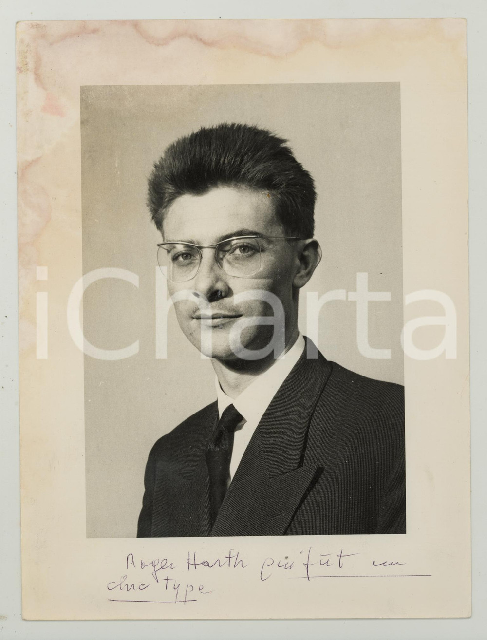 1950 ca FRANCE THEATRE Portrait du décorateur Roger HARTH - Photo 18x24 cm