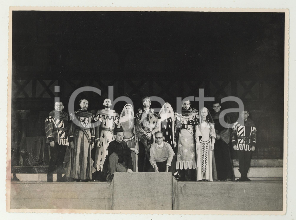 1955 BEAUNE "Celui qui ne croyait pas" Compagnia Marcel LUPOVICI sul palco *Foto