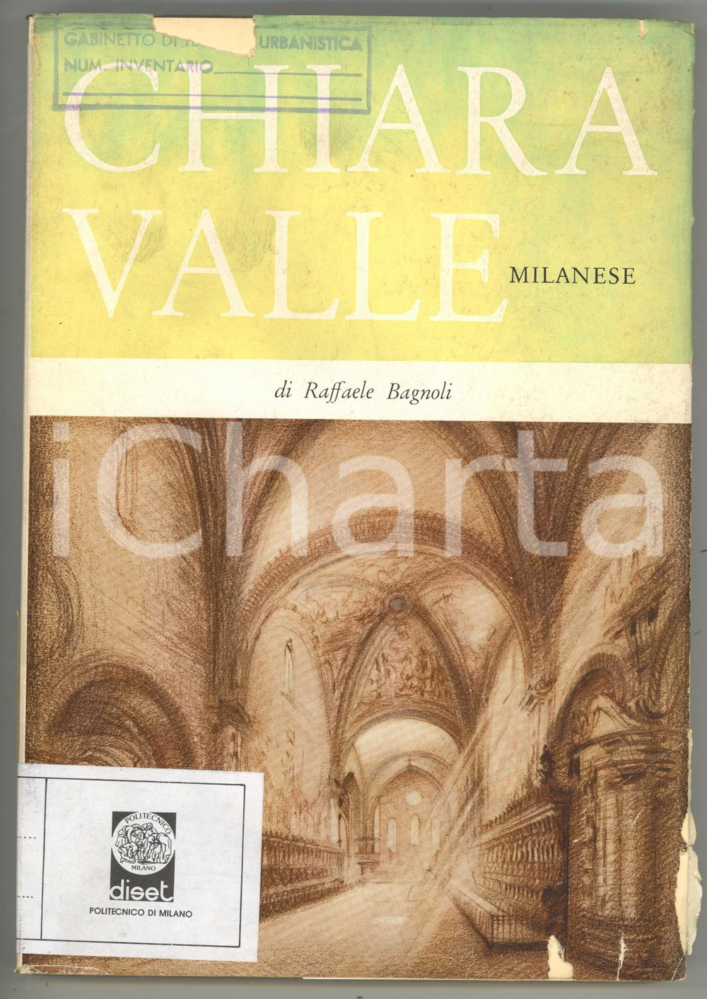 1957 MILANO Raffaele BAGNOLI Chiaravalle milanese - La Chiesa e il Monastero ATTENZIONE: Il volume reca la segnatura "Gabinetto di Urbanistica - Politecnico di Milano" tuttavia la Societ&agrave; dispone di liberatoria per la commercializzazione e la libera circolazione del volume stesso, trattandosi di parziale dismissione autorizzata di biblioteca.Volume con illustrazioni b/n.EDITORE: Maestri Arti Grafiche - MilanoPAGINE: 219DIMENSIONI: 17x24 cm  CONDIZIONI: POOR (buone condizioni interne, ma tagli e strappi alla sovraccoperta)    originale e autentica 1