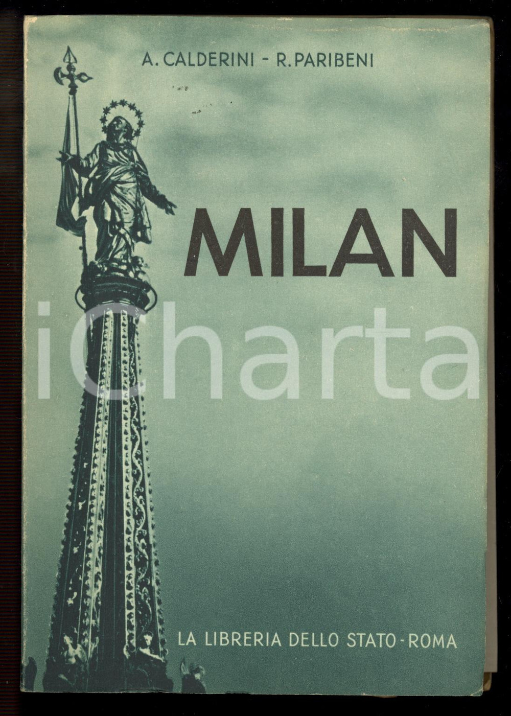Materiale pubblicitario d’epoca 1952 Aristide CALDERINI Roberto PARIBENI Milan  Guida turistica 337 pp. 1