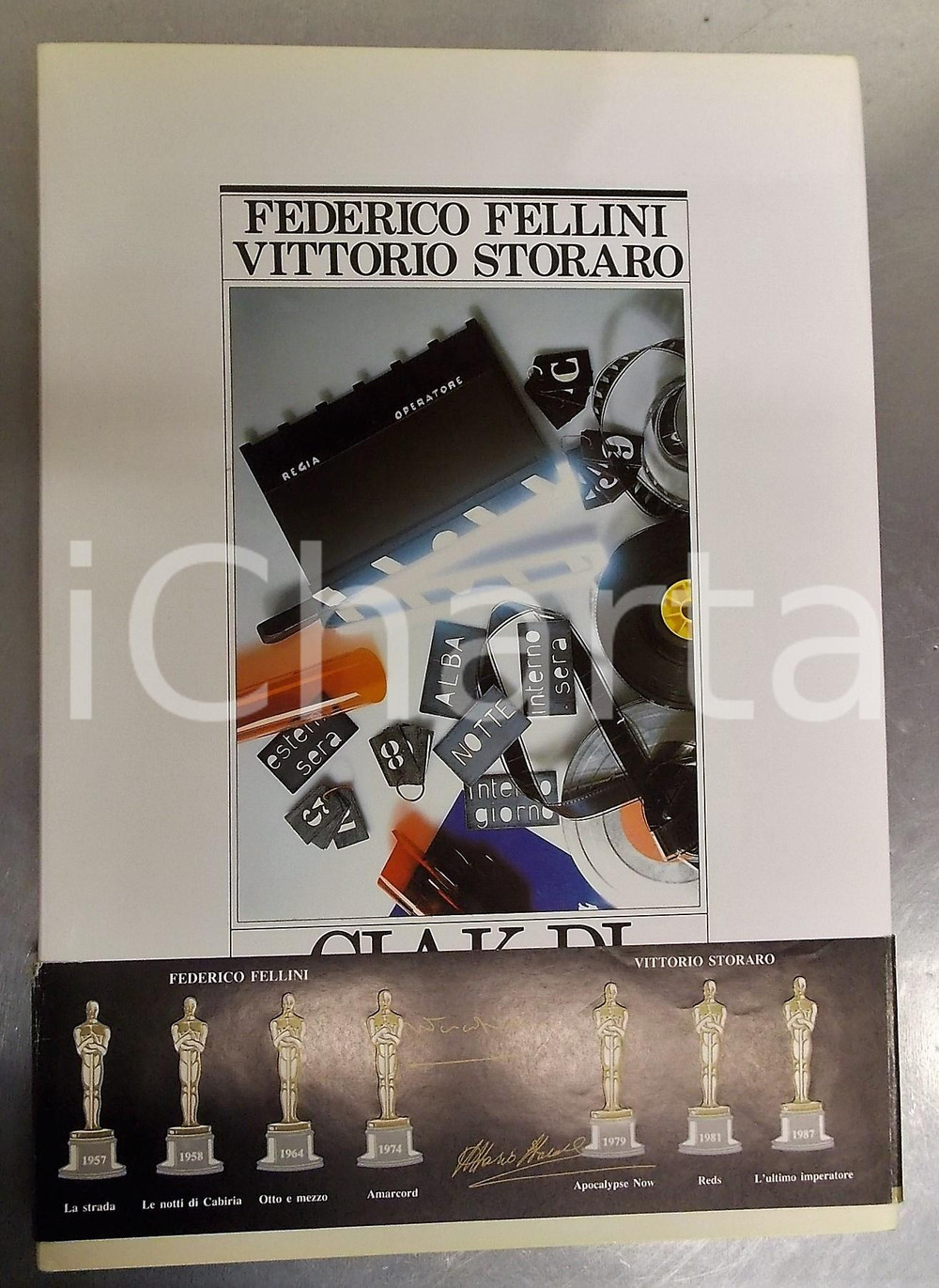 Libro, pubblicazione d epoca 1989 Federico FELLINI Vittorio STORARO Ciak di luce ENEL  Volume illustrato 1