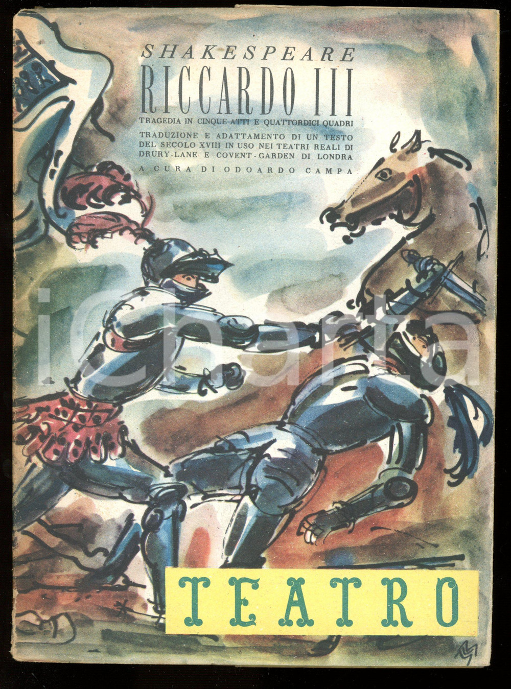 Giornale, rivista storica 1946 TEATRO Riccardo III di William SHAKESPEARE  Odoardo CAMPA  Vol. XXII 1