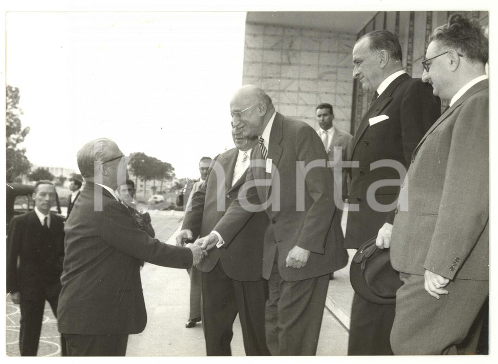 1957 ROMA 1° Congresso d'Europa - Incontro tra Giovanni GRONCHI e Robert SCHUMAN