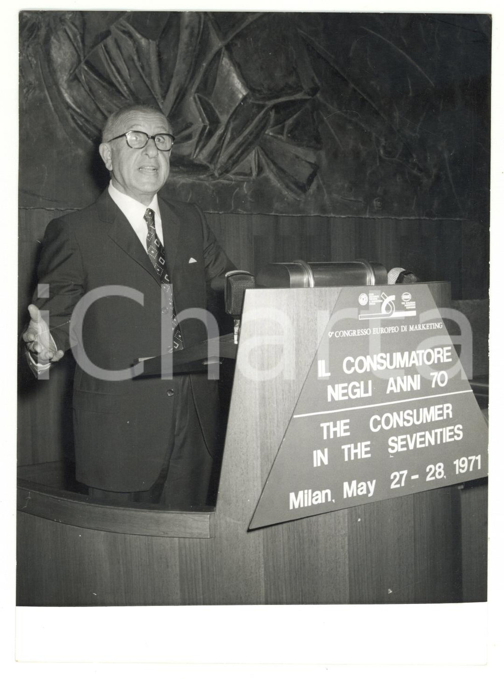 1971 MILANO 9° Congresso Marketing - MONTEDISON Intervento di Luigi GRIGNANI 