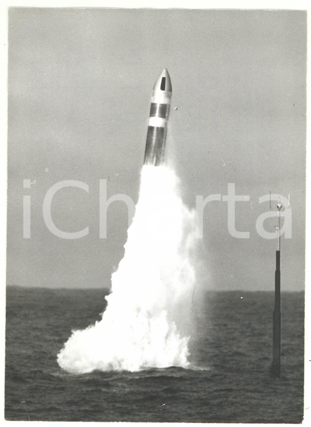 1971 USA Oceano Atlantico - Missile balistico POSEIDON C3 - Foto 13x18 cm