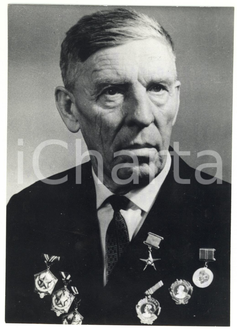 1971 URSS Ritratto del pluridecorato minatore Aleksej Grigor'evič STACHANOV 
