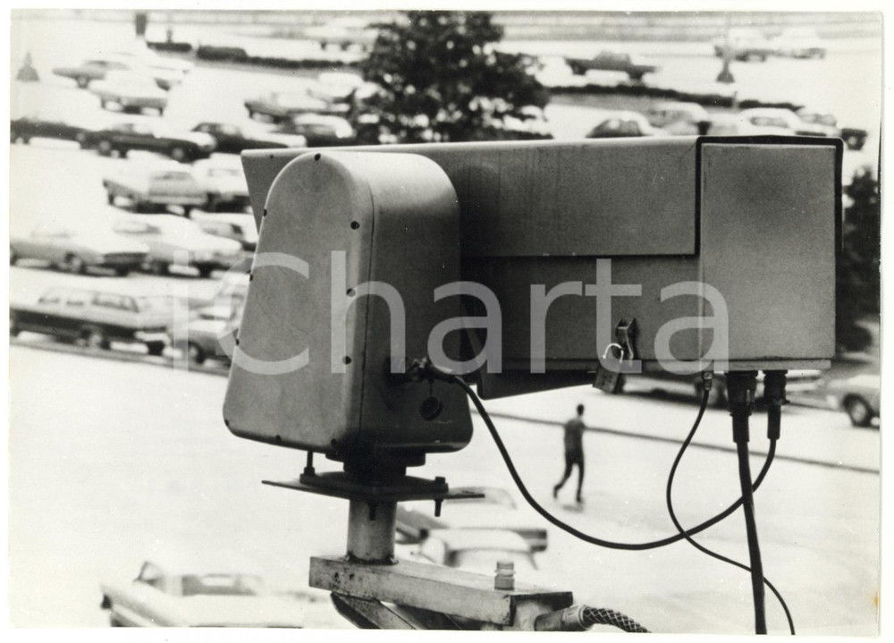 1971 USA Telecamera a circuito chiuso contro i furti di automobili *FOTO 18x13