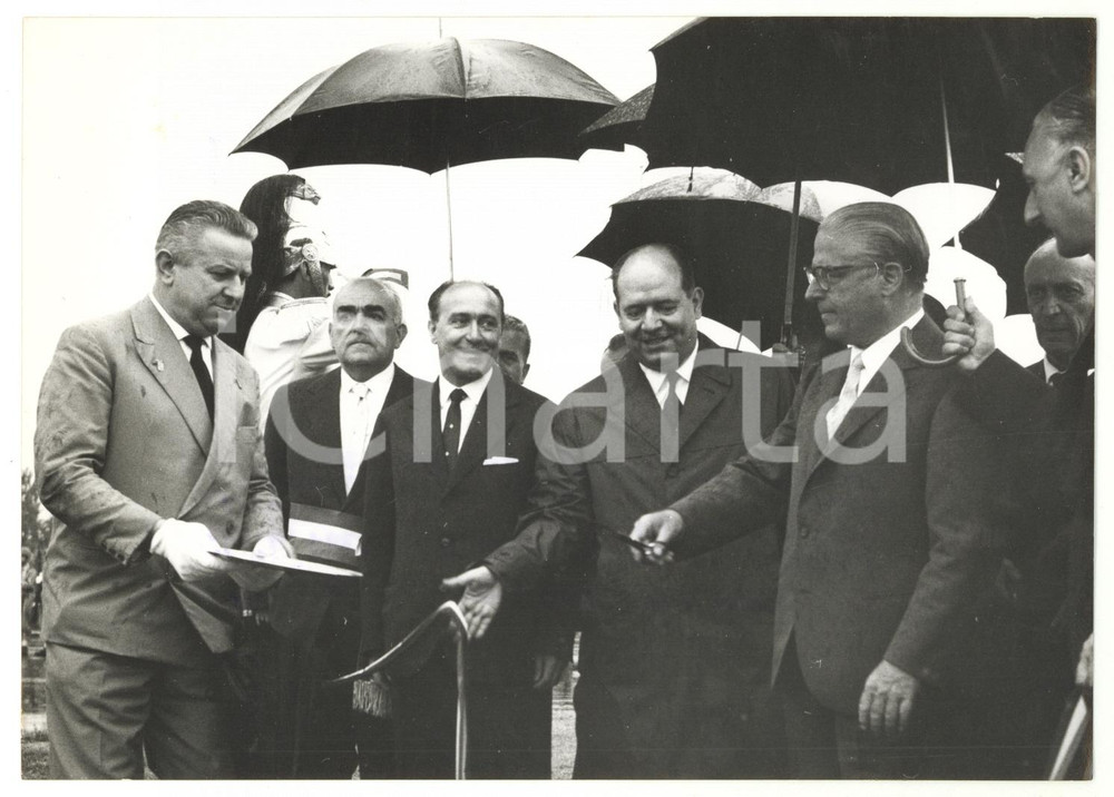 1960 TORTONA - AUTOSTRADA DEI FIORI Giovanni GRONCHI al taglio del nastro *Foto