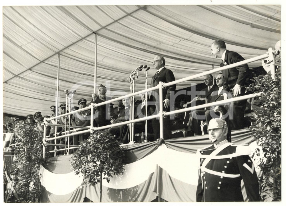 1961 TORINO Giovanni GRONCHI all'inaugurazione del Monumento al Fante d'Italia