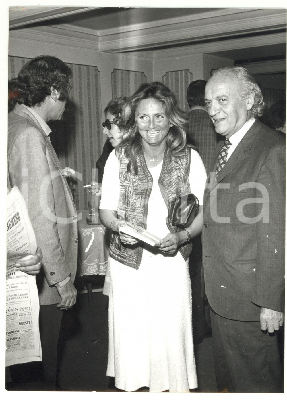 1971 ROMA Caffè ROSATI - Ruggero ORLANDO con Edda STAGNO - Foto 13x18 cm