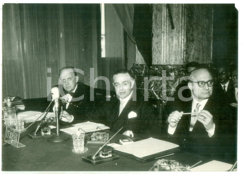 1955 MESSINA Gaetano MARTINO ministro Comunità Europea Carbone e Acciaio CECA 
