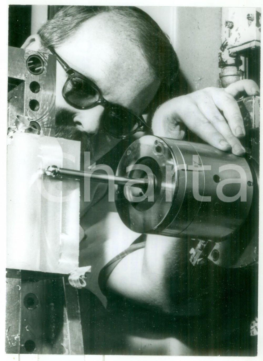 1971 USA - TECNOLOGIA Fresatrice di precisione LOCKHEED al lavoro *Foto 13x18 cm