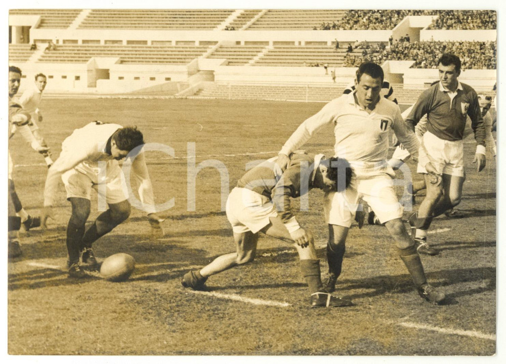 1954 ROMA - RUGBY Finale Coppa Europa ITALIA-FRANCIA 12-39 - Fase della partita