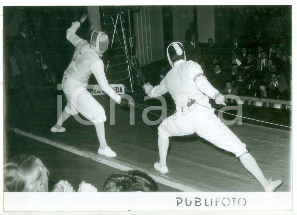 1956 MILANO Coppa GAUDINI - SCHERMA Edoardo MANGIAROTTI contro René COICAUD