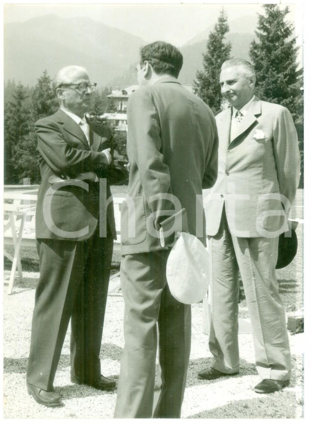 1957 SAN MARTINO DI CASTROZZA Giovanni GRONCHI in vacanza *FOTO 13x18
