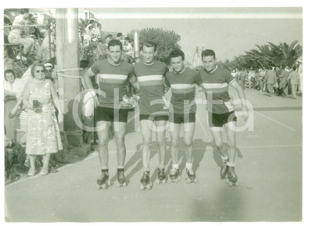 1958 FINALE LIGURE Pattinaggio corsa su strada 10000 m - Squadra francese