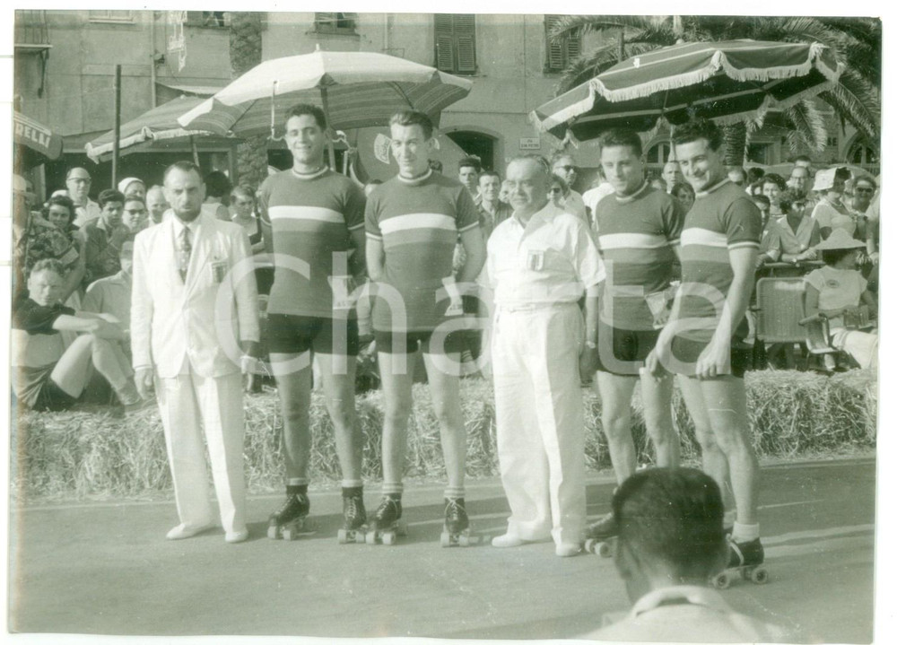 1958 FINALE LIGURE Pattinaggio corsa su strada 10000 m - La squadra francese
