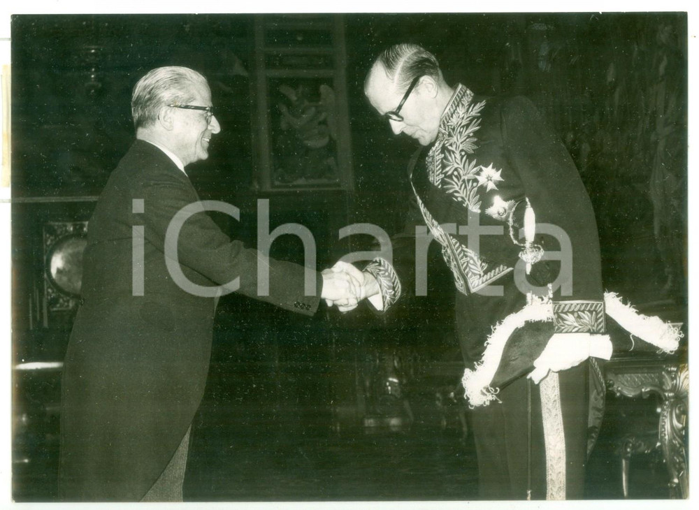 1956 ROMA Giovanni GRONCHI riceve Johan BECK FRIIS in visita ufficiale - Foto