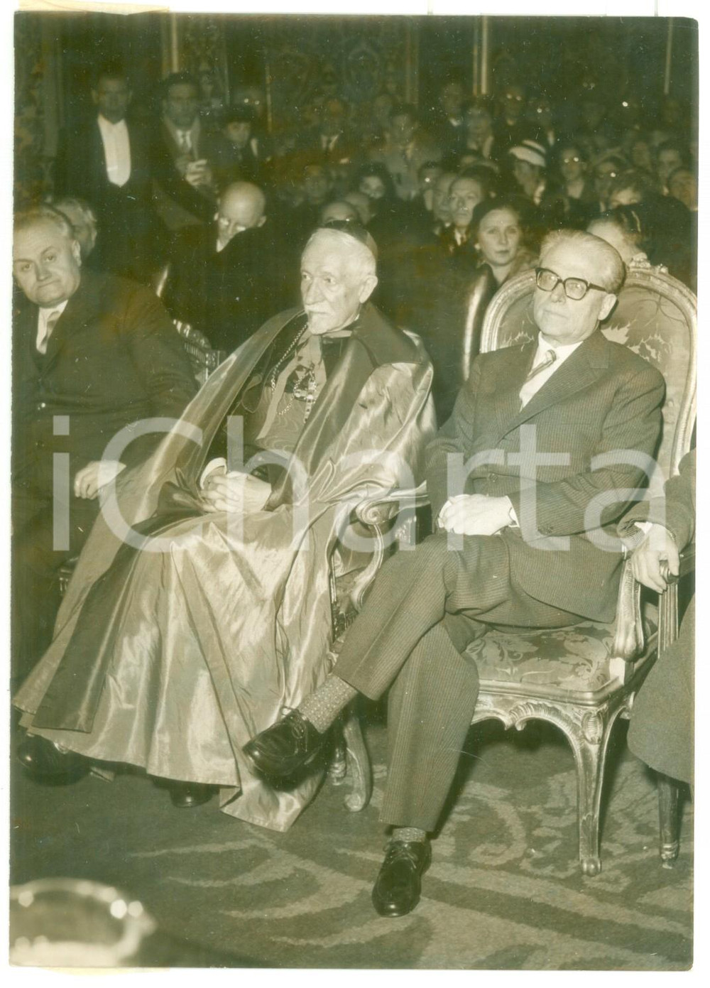 1956 ROMA ACCADEMIA S. LUCA Giovanni GRONCHI durante conferenza su TORRIMPIETRA